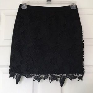 Black tight mini skirt.